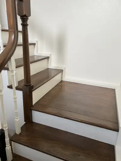 Completed flooring installation: Staircase 1