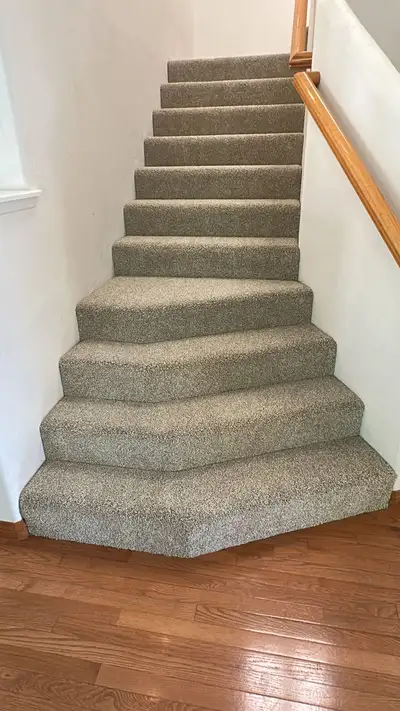 Completed flooring installation: staircase 4