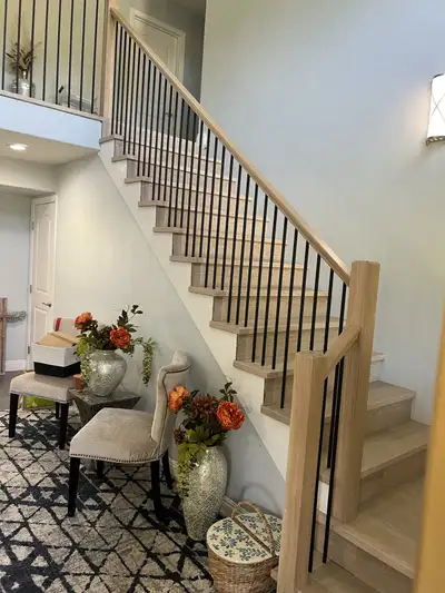Completed flooring installation: staircase 5