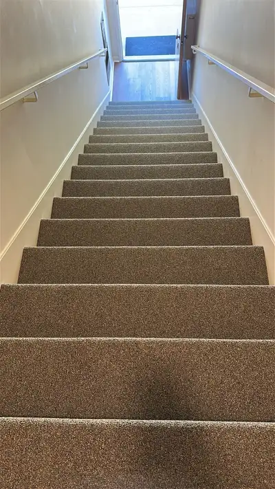Completed flooring installation: staircase 6